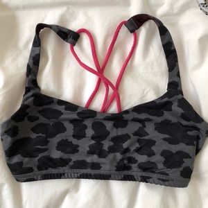 EUC Lululemon Free To Be Rare Leopard Sports Bra